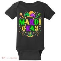 Retro Mardi Gras Party Hat Clothes For m.e.ns K.i.d.s Baby Bodysuit thumb 0