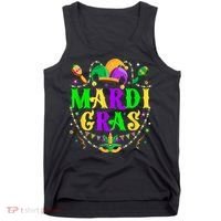 Retro Mardi Gras Party Hat Clothes For m.e.ns K.i.d.s Tank Top thumb 0