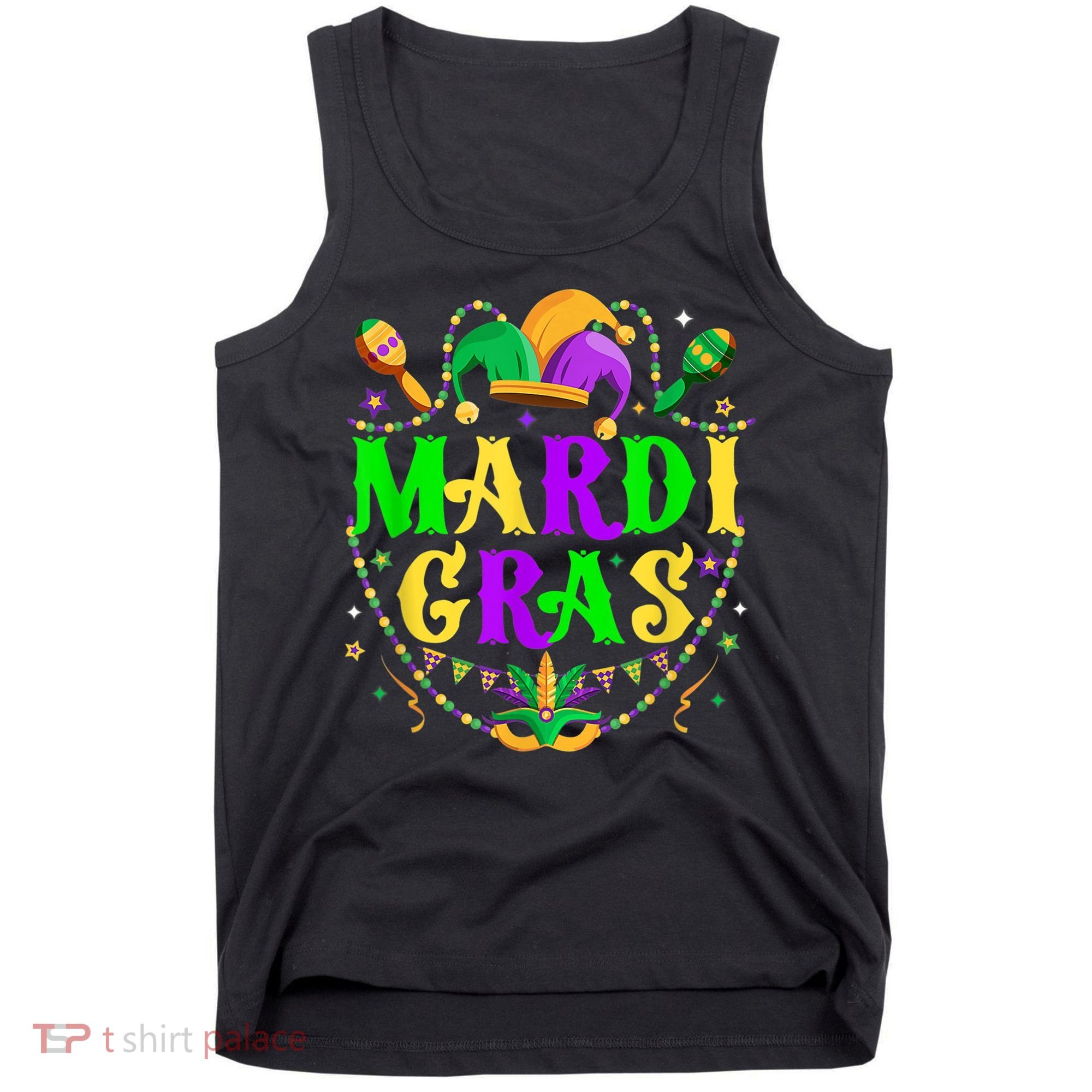 Retro Mardi Gras Party Hat Clothes For m.e.ns K.i.d.s Tank Top