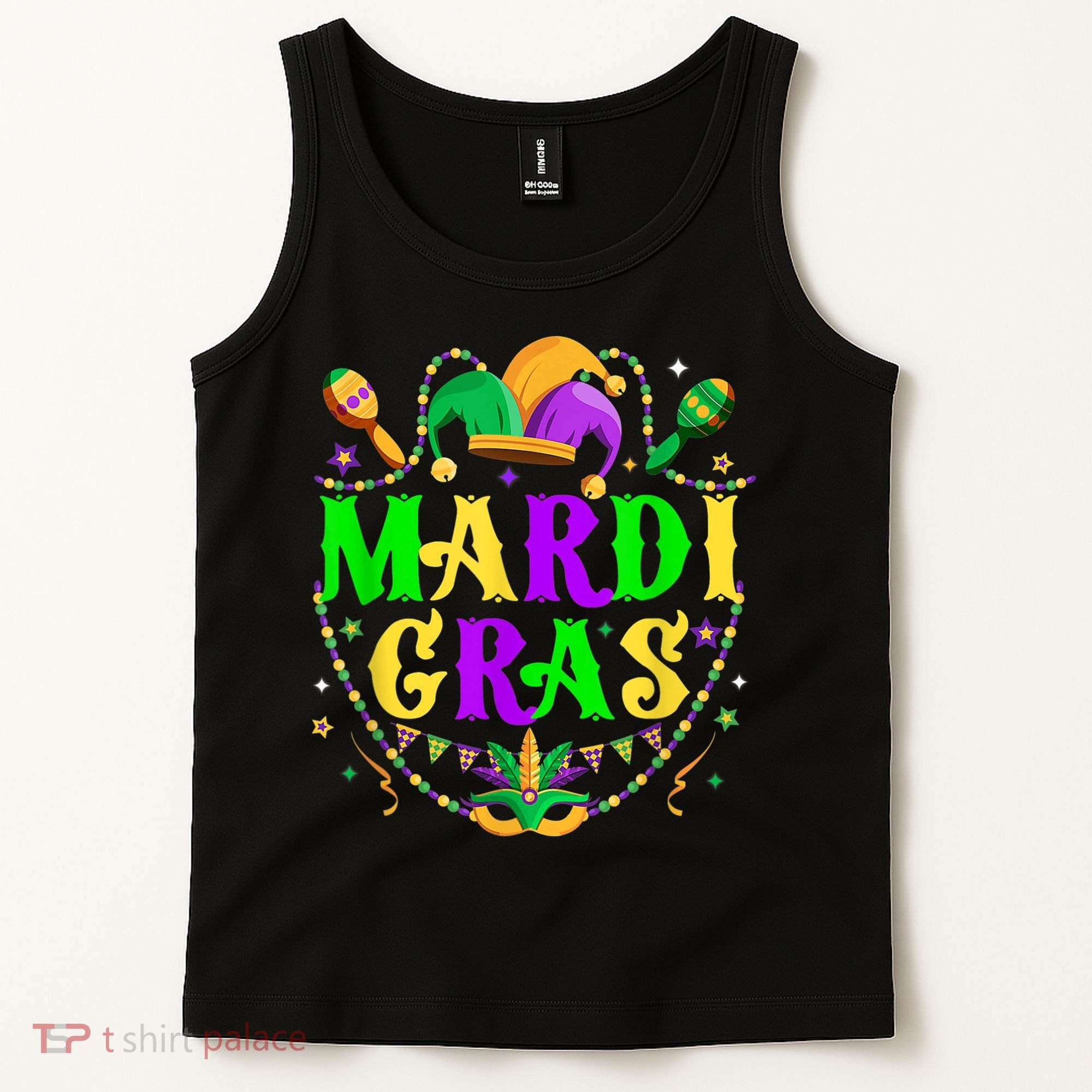 Retro Mardi Gras Party Hat Clothes For m.e.ns K.i.d.s Tank Top