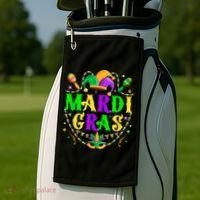 Retro Mardi Gras Party Hat Clothes For m.e.ns K.i.d.s Golf Towel thumb 2