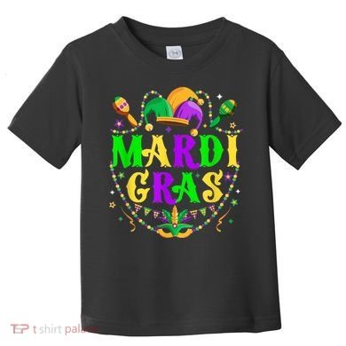 Retro Mardi Gras Party Hat Clothes For m.e.ns K.i.d.s Toddler T-Shirt