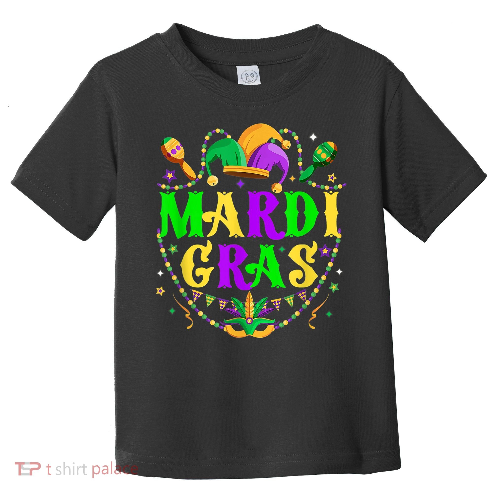 Retro Mardi Gras Party Hat Clothes For m.e.ns K.i.d.s Toddler T-Shirt