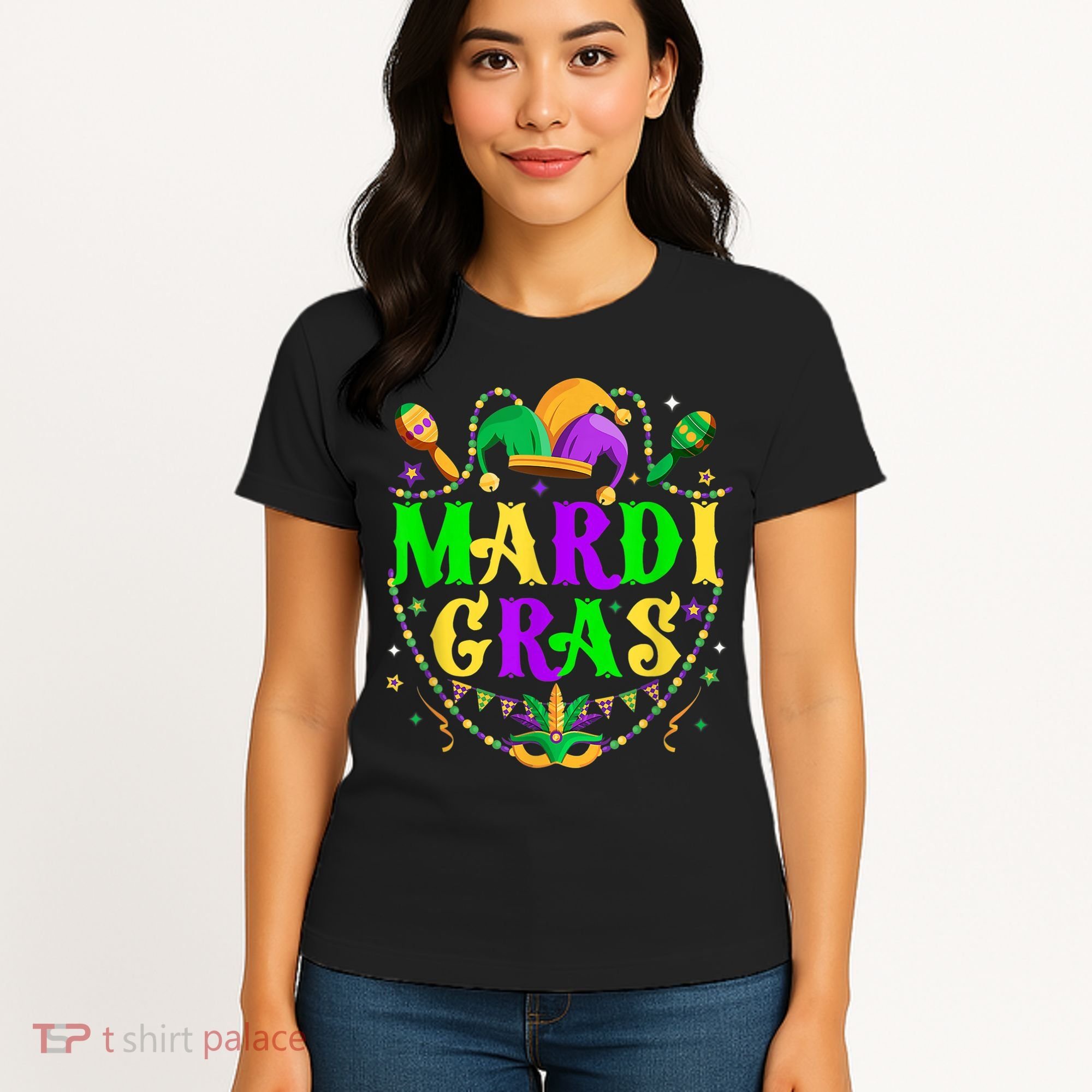Retro Mardi Gras Party Hat Clothes For m.e.ns K.i.d.s Women's T-Shirt