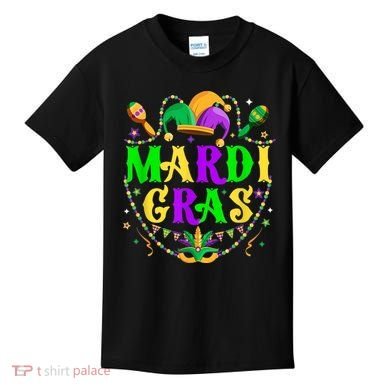 Retro Mardi Gras Party Hat Clothes For m.e.ns K.i.d.s Kids T-Shirt
