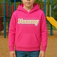 Retro Mommy Gift For Mothers Day Kids Hoodie thumb 2