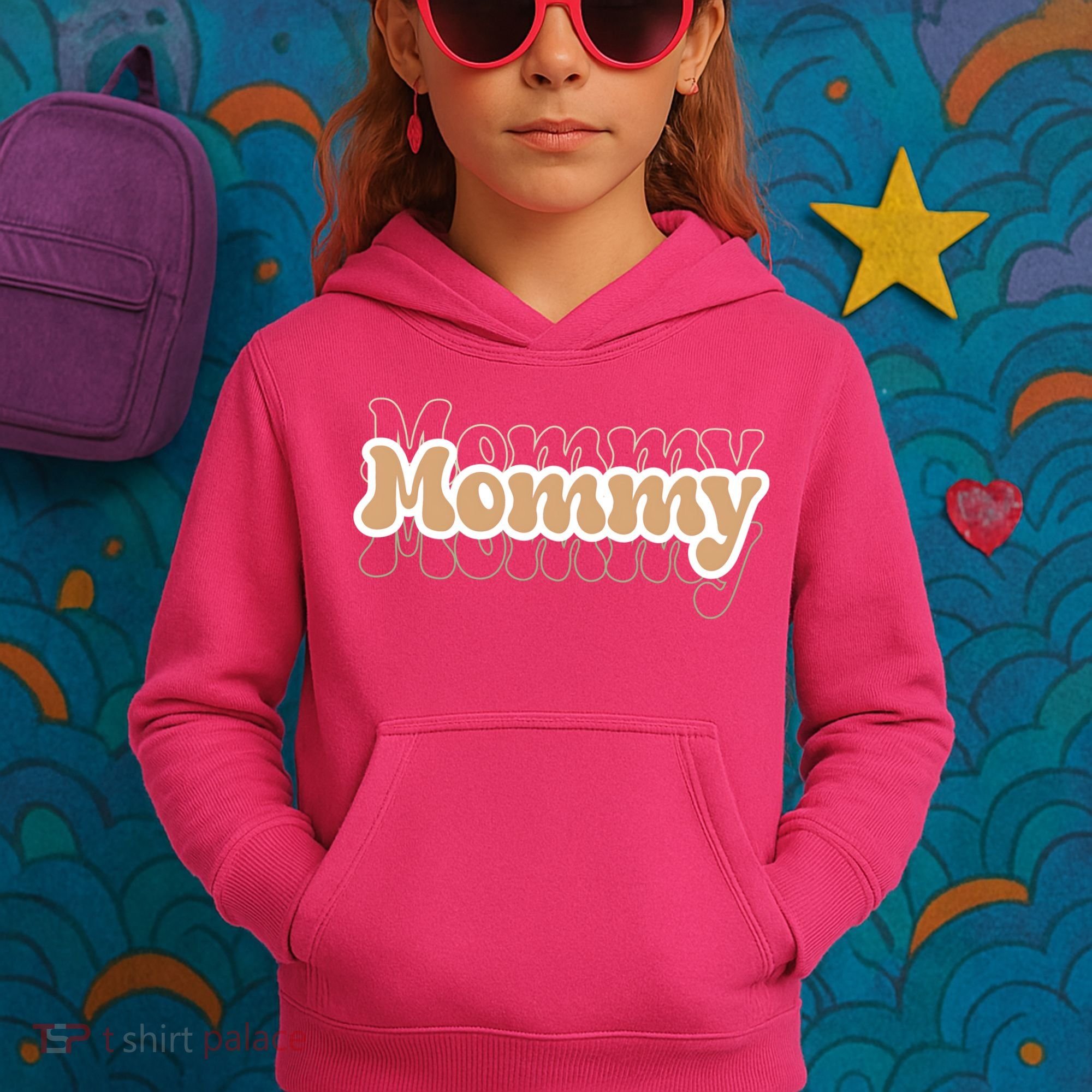 Retro Mommy Gift For Mothers Day Kids Hoodie