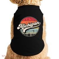 Retro Michigan Home State Mi Cool 70s Style Sunset Doggie Tank thumb 0