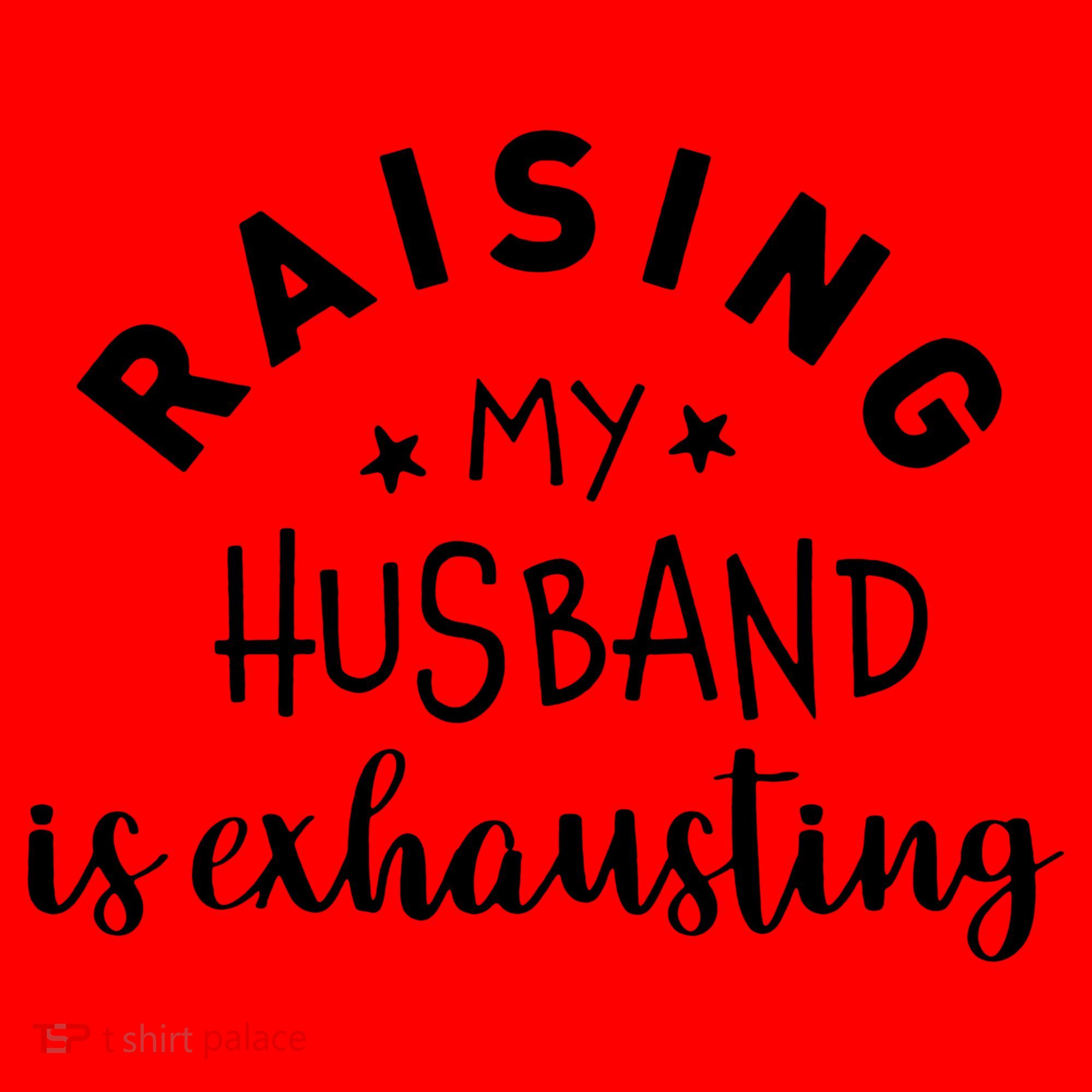 Raising My Husband Is Exhausting Funny Santa Hat