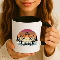 Retro Mountain Hike Hobby Sport Hiker Gift Camping Hiking Gift Coffee Mug thumb 3