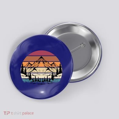 Retro Mountain Hike Hobby Sport Hiker Gift Camping Hiking Gift Button