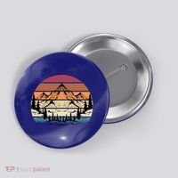 Retro Mountain Hike Hobby Sport Hiker Gift Camping Hiking Gift Button thumb 0