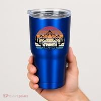 Retro Mountain Hike Hobby Sport Hiker Gift Camping Hiking Gift Tumbler thumb 2