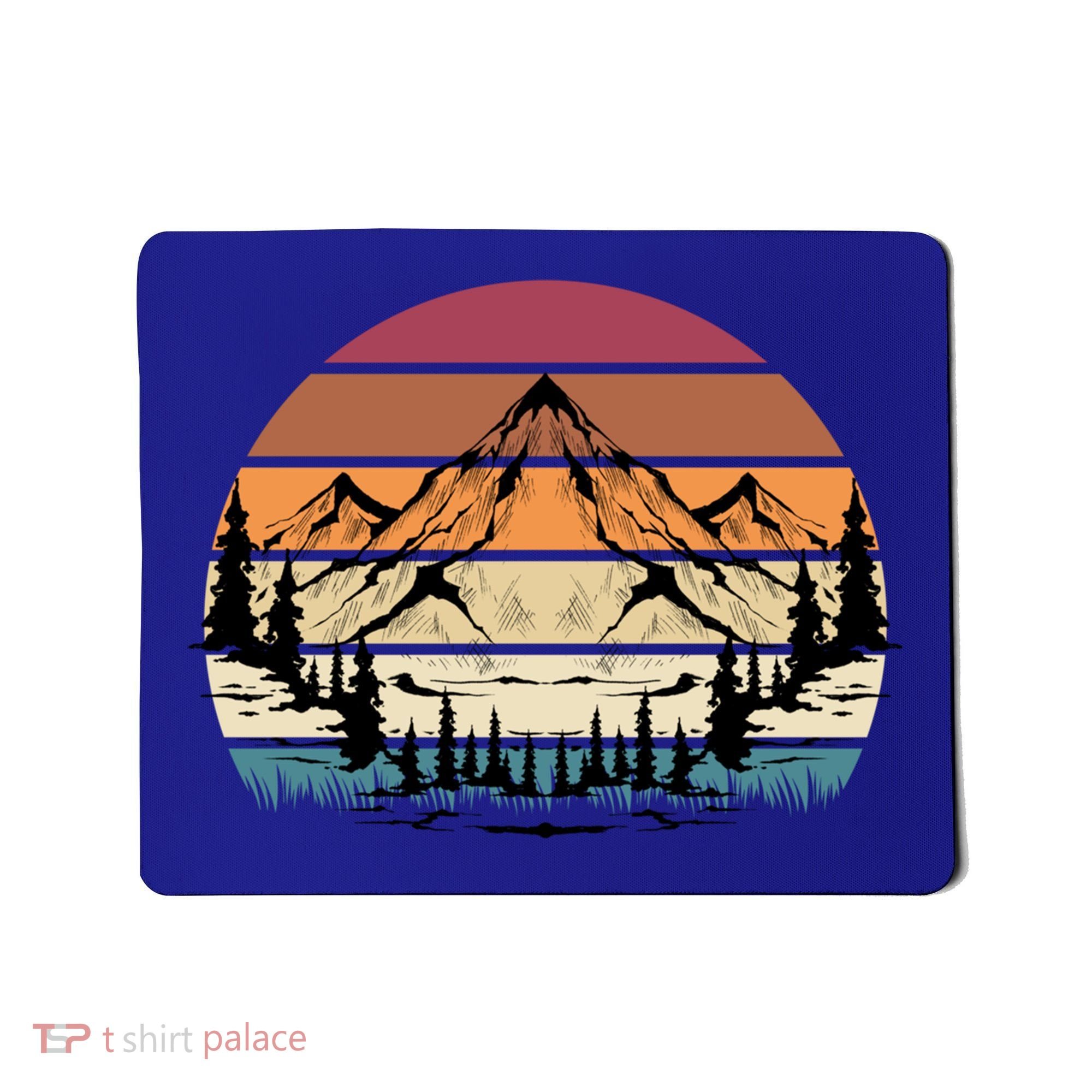 Retro Mountain Hike Hobby Sport Hiker Gift Camping Hiking Gift Mousepad