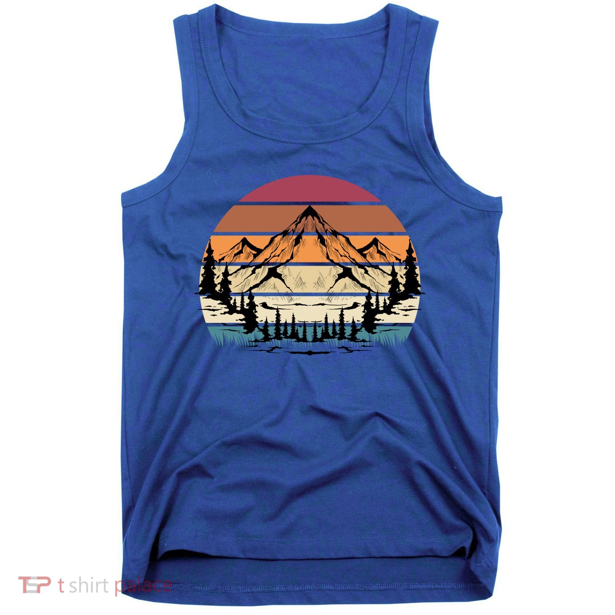 Retro Mountain Hike Hobby Sport Hiker Gift Camping Hiking Gift Tank Top