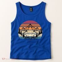 Retro Mountain Hike Hobby Sport Hiker Gift Camping Hiking Gift Tank Top thumb 2