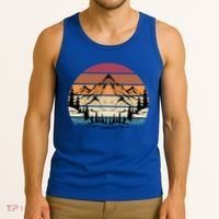 Retro Mountain Hike Hobby Sport Hiker Gift Camping Hiking Gift Tank Top thumb 3