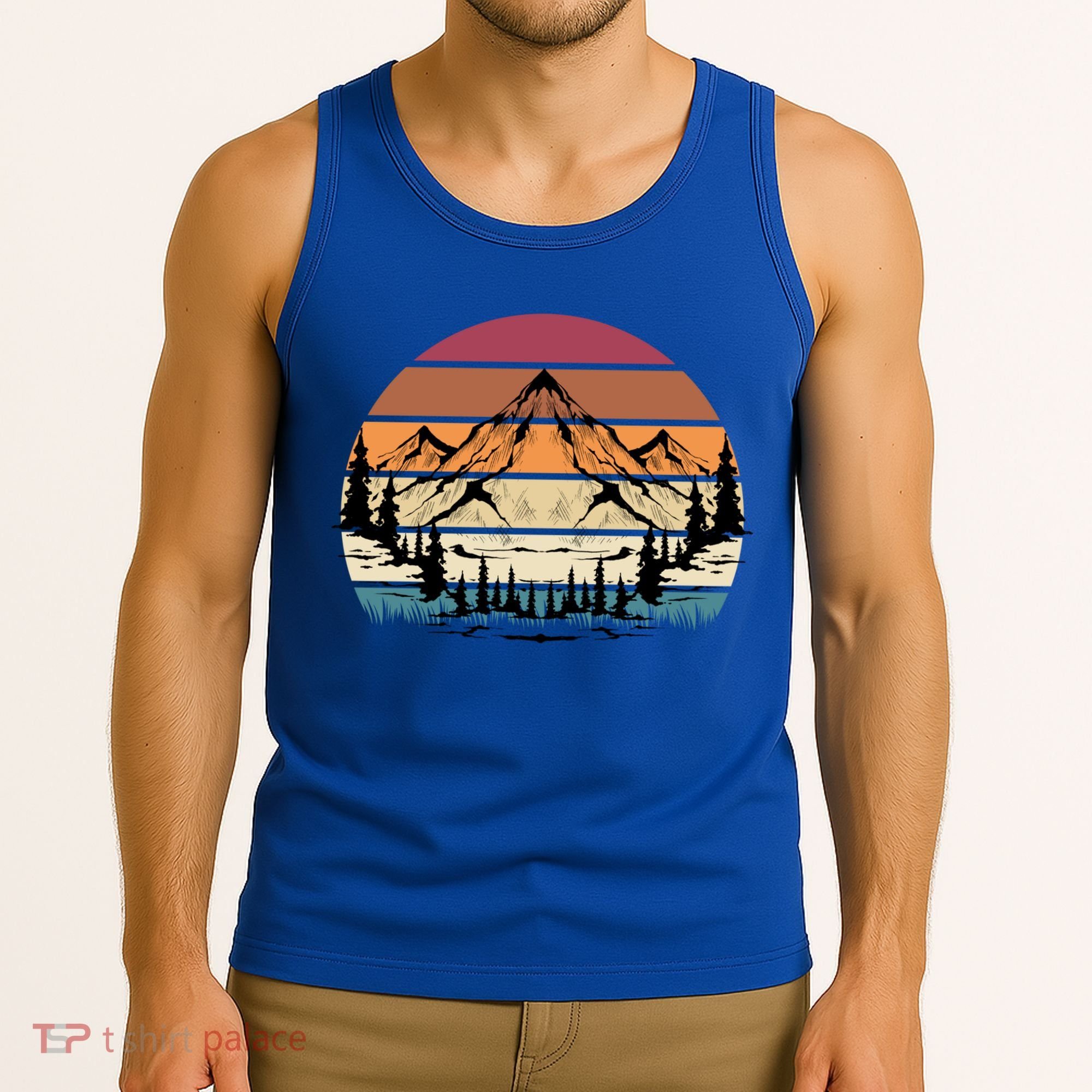 Retro Mountain Hike Hobby Sport Hiker Gift Camping Hiking Gift Tank Top