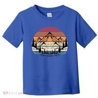 Retro Mountain Hike Hobby Sport Hiker Gift Camping Hiking Gift Toddler T-Shirt thumb 0