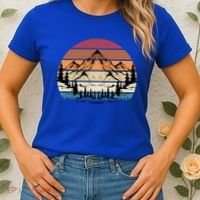 Retro Mountain Hike Hobby Sport Hiker Gift Camping Hiking Gift Women's T-Shirt thumb 2