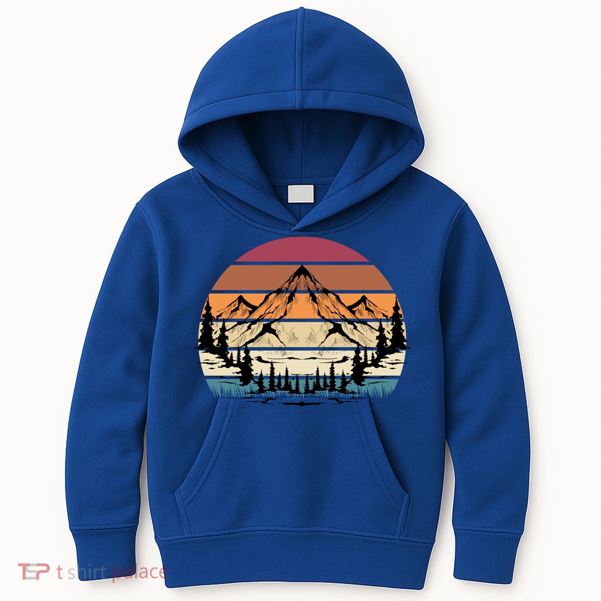 Retro Mountain Hike Hobby Sport Hiker Gift Camping Hiking Gift Kids Hoodie