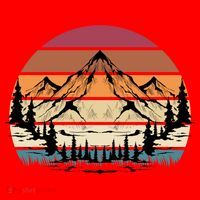 Retro Mountain Hike Hobby Sport Hiker Gift Camping Hiking Gift Santa Hat thumb 1