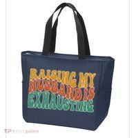 Raising My Husband Is Exhausting Funny Wife Tote Bag thumb 3