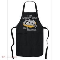 Raccoon Meme I Get Knocked Down But I Stay Down Apron thumb 0