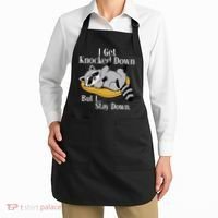 Raccoon Meme I Get Knocked Down But I Stay Down Apron thumb 2