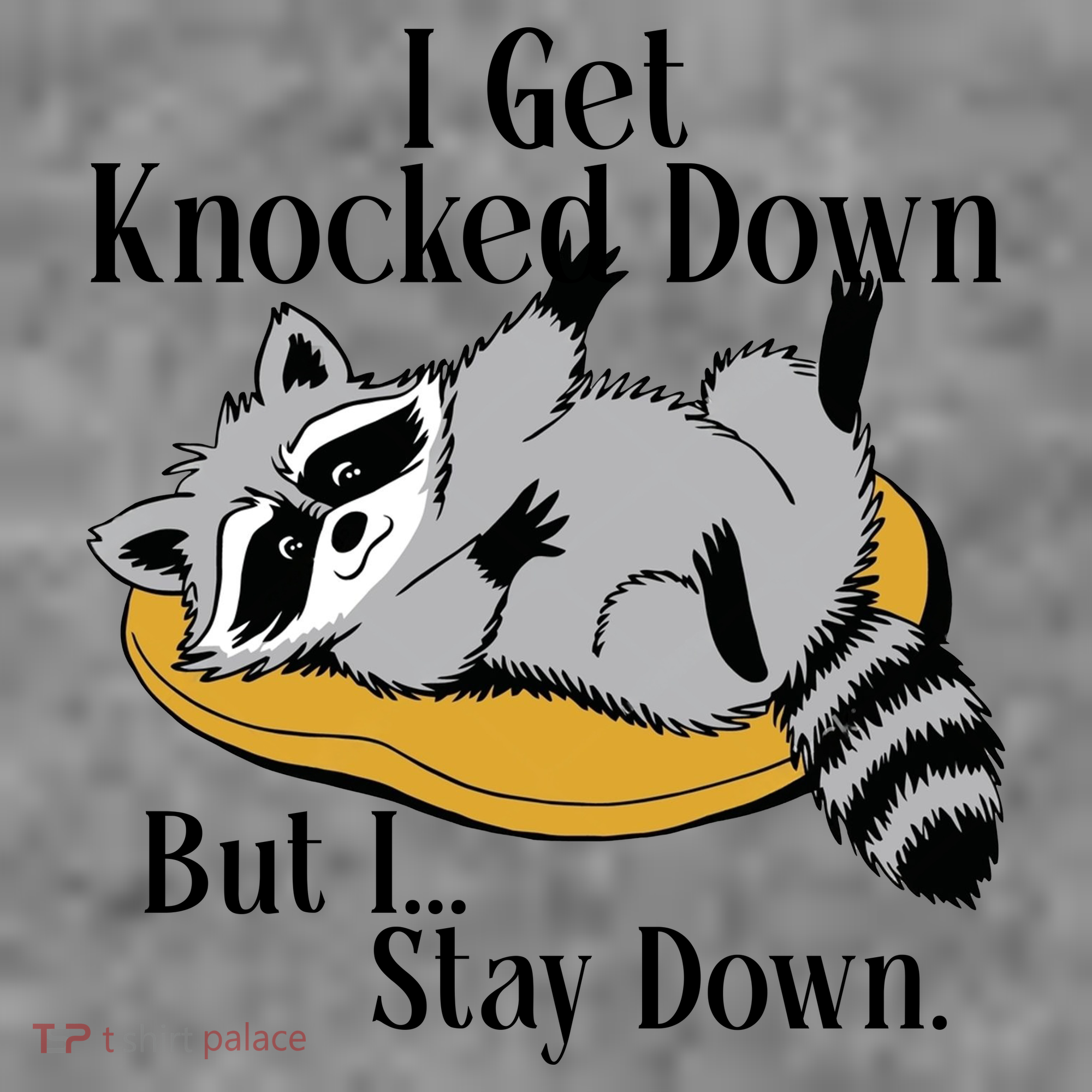 Raccoon Meme I Get Knocked Down But I Stay Down Tank Top