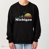 Retro Michigan Image Novelty Home Mi State Souvenir Women's Sweatshirt thumb 0