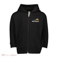 Retro Michigan Image Novelty Home Mi State Souvenir Toddler Zip Fleece Hoodie thumb 0