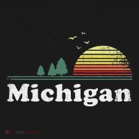 Retro Michigan Image Novelty Home Mi State Souvenir Women's Hoodie thumb 2