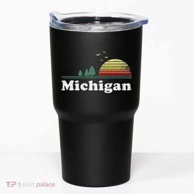 Retro Michigan Image Novelty Home Mi State Souvenir Tumbler