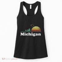 Retro Michigan Image Novelty Home Mi State Souvenir Women's Tank Top thumb 0