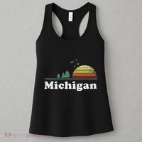 Retro Michigan Image Novelty Home Mi State Souvenir Women's Tank Top thumb 3