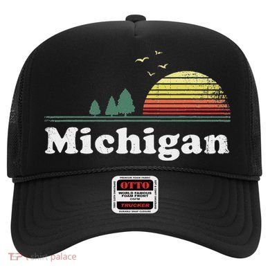 Retro Michigan Image Novelty Home Mi State Souvenir Hat