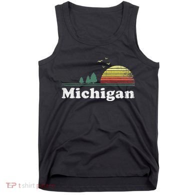 Retro Michigan Image Novelty Home Mi State Souvenir Tank Top