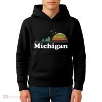 Retro Michigan Image Novelty Home Mi State Souvenir Kids Hoodie thumb 4
