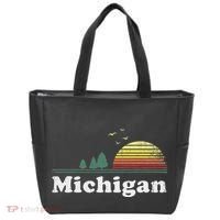 Retro Michigan Image Novelty Home Mi State Souvenir Tote Bag thumb 0