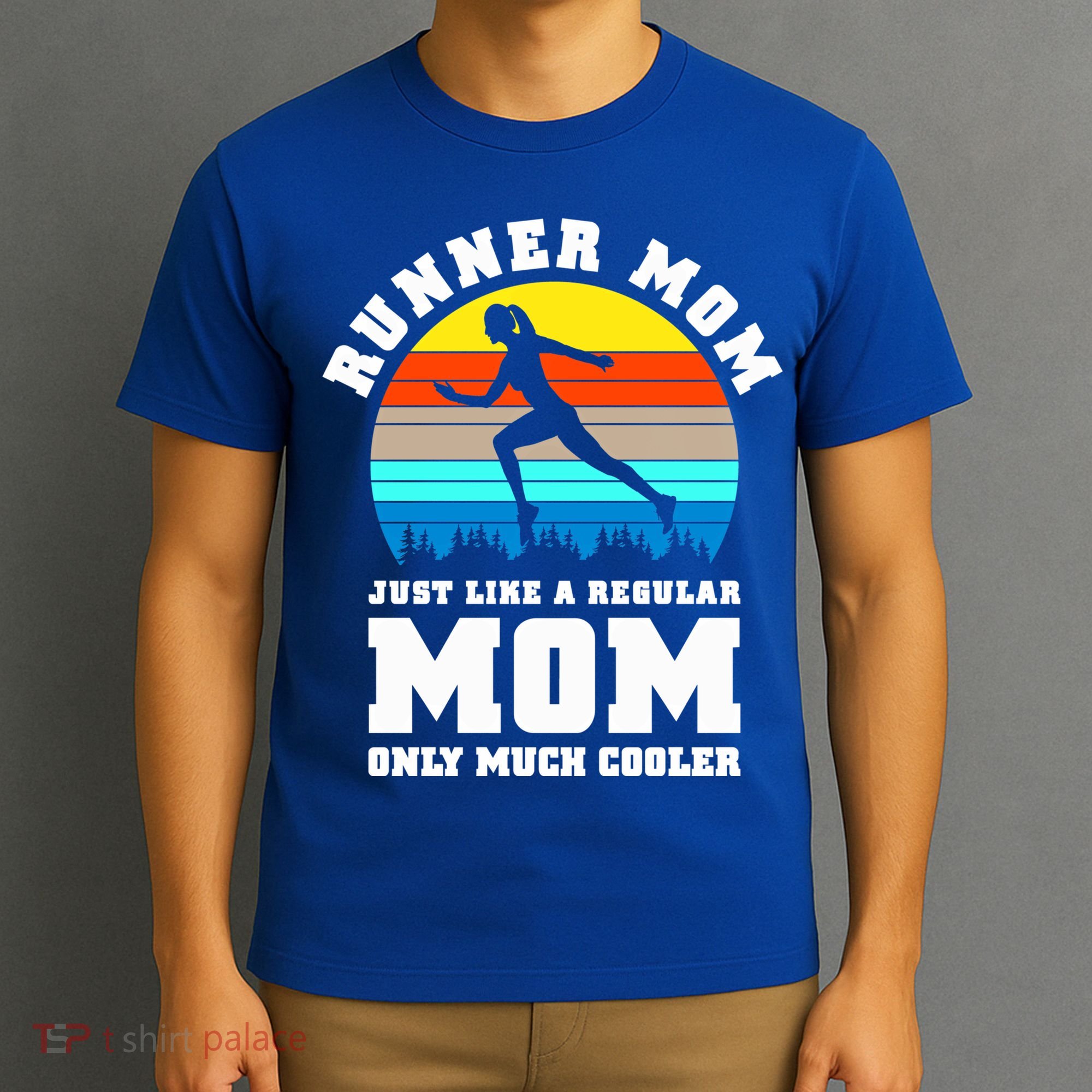 Runner Mom Just Like A Regular Mom Marathon Moms Mom Running Great Gift T-Shirt