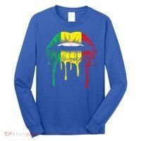 Reggae Music Jamaica Kissing Lips Flag Rastafari Rasta Long Sleeve Shirt thumb 0