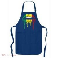 Reggae Music Jamaica Kissing Lips Flag Rastafari Rasta Apron thumb 0
