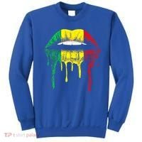 Reggae Music Jamaica Kissing Lips Flag Rastafari Rasta Sweatshirt thumb 0