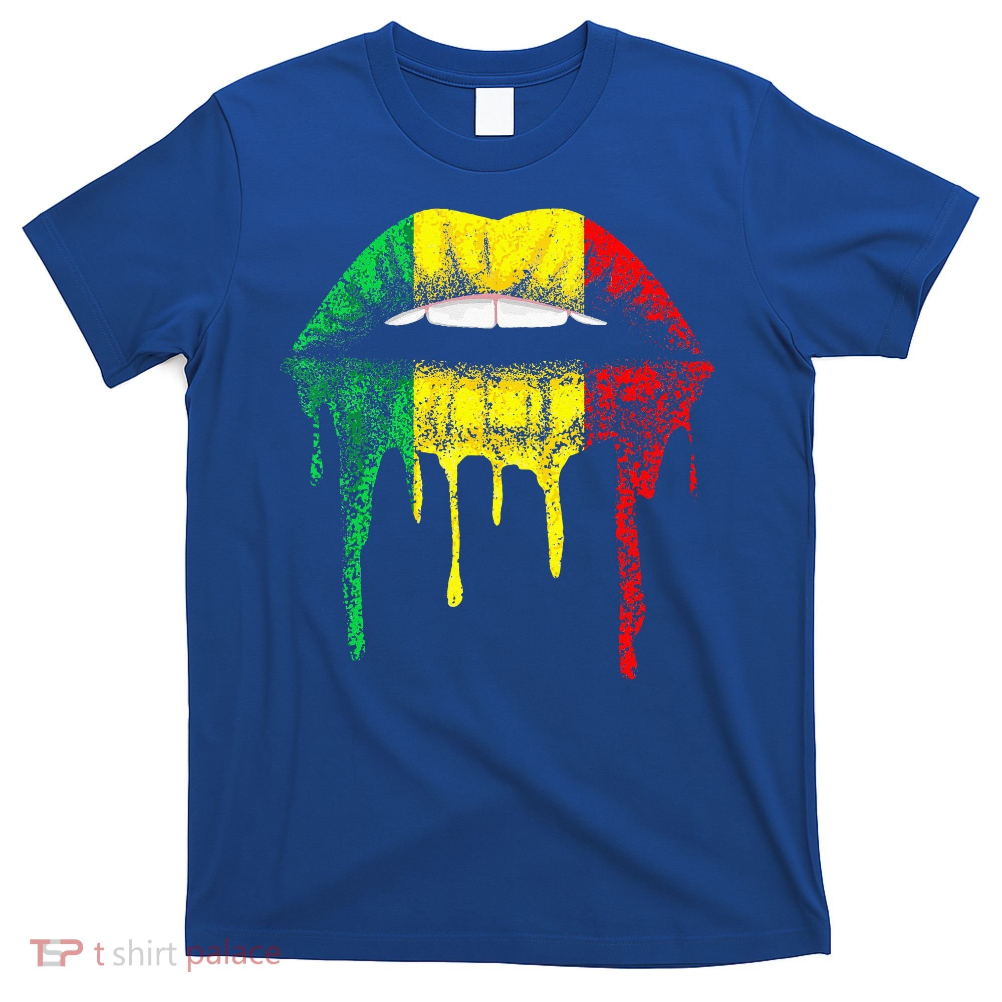 Reggae Music Jamaica Kissing Lips Flag Rastafari Rasta T-Shirt