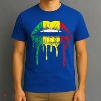Reggae Music Jamaica Kissing Lips Flag Rastafari Rasta T-Shirt thumb 3