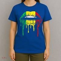 Reggae Music Jamaica Kissing Lips Flag Rastafari Rasta T-Shirt thumb 4