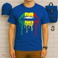 Reggae Music Jamaica Kissing Lips Flag Rastafari Rasta T-Shirt thumb 6