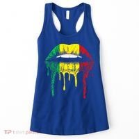 Reggae Music Jamaica Kissing Lips Flag Rastafari Rasta Women's Tank Top thumb 0