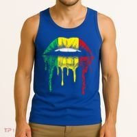 Reggae Music Jamaica Kissing Lips Flag Rastafari Rasta Tank Top thumb 3